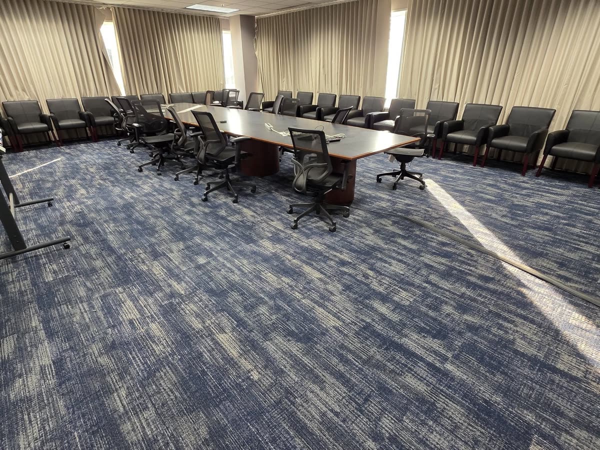 Carpet tile in a boardroom